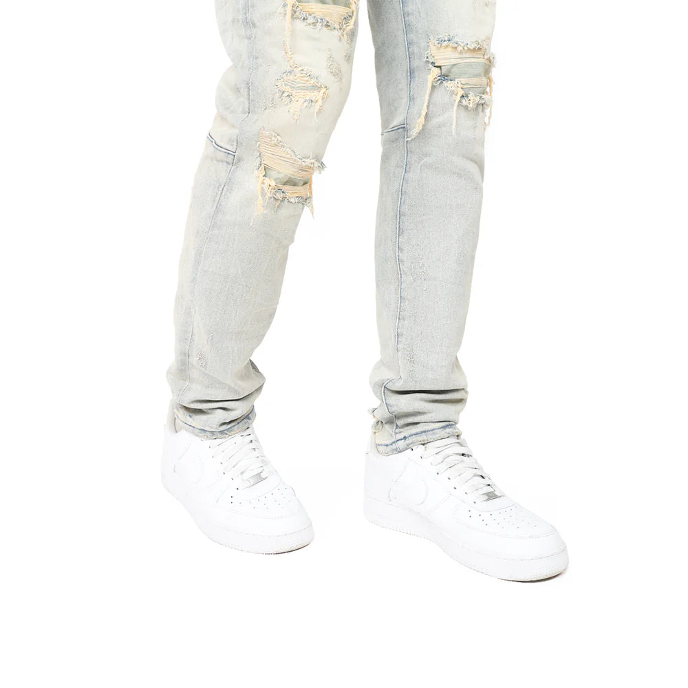 Smoke Rise Vintage Washed Denim (Henry Blue)