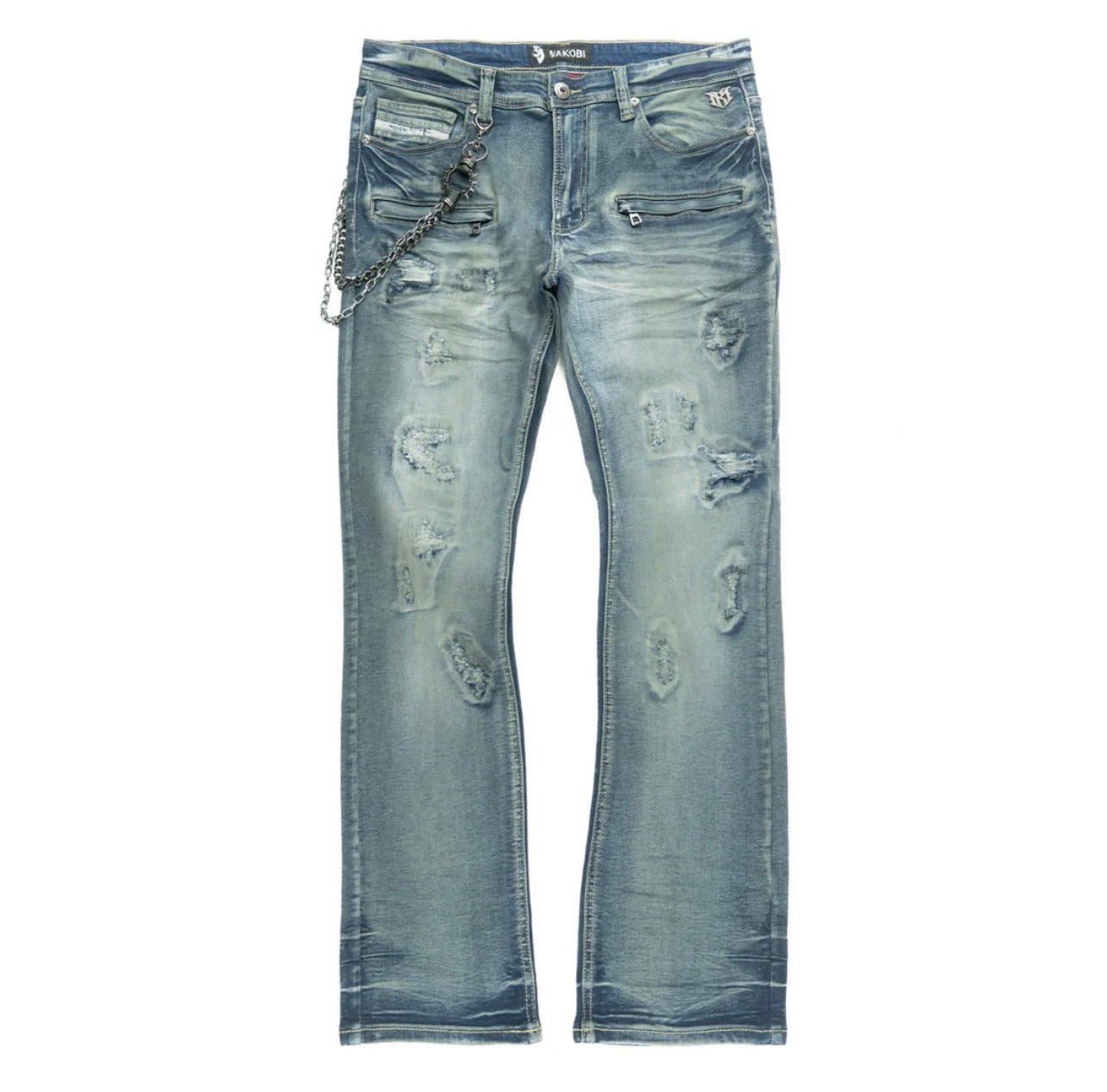 M1763 ADORNI CHAIN PANTS - DARK WASH