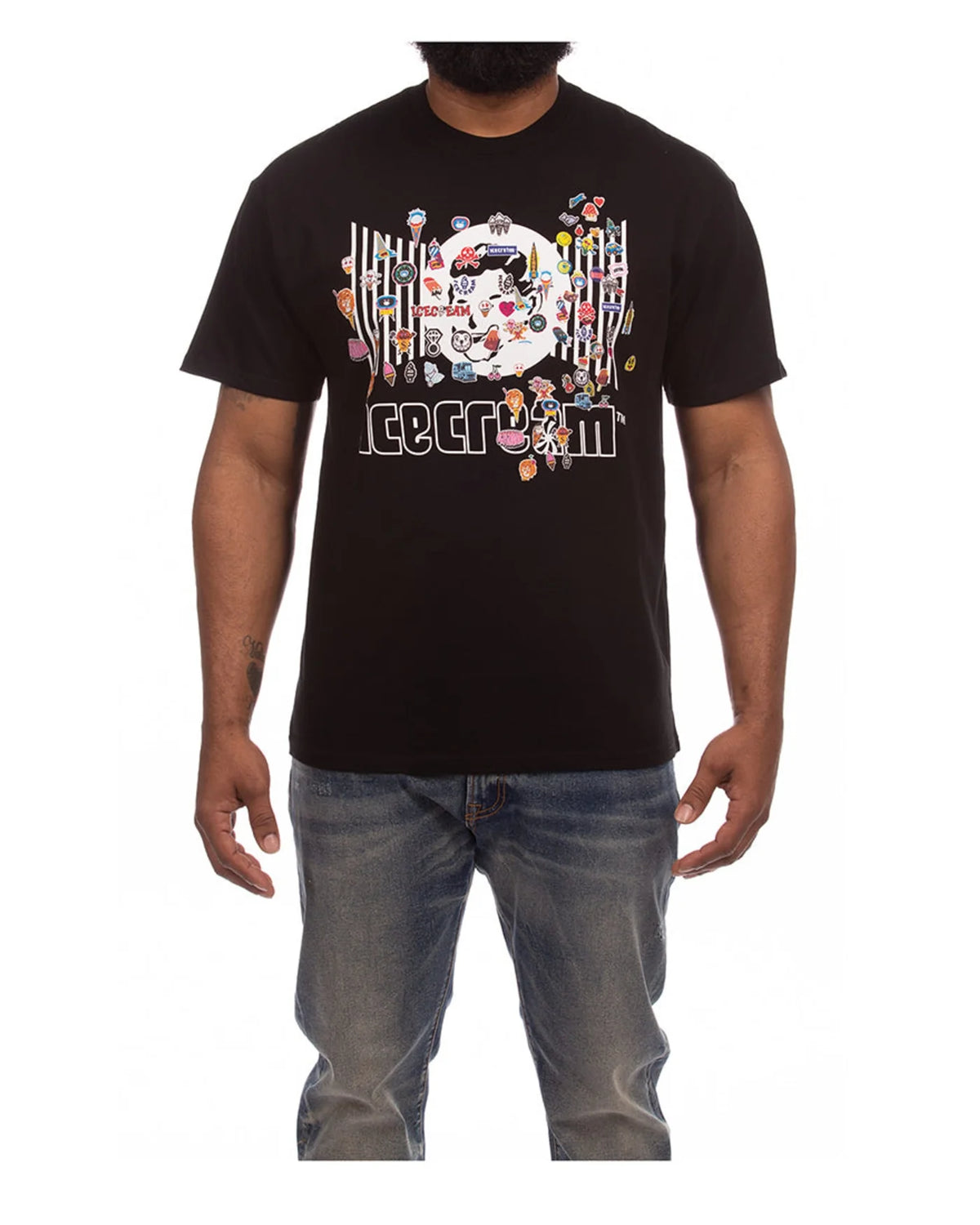 Ice Cream Stick Up SS Tee - Black