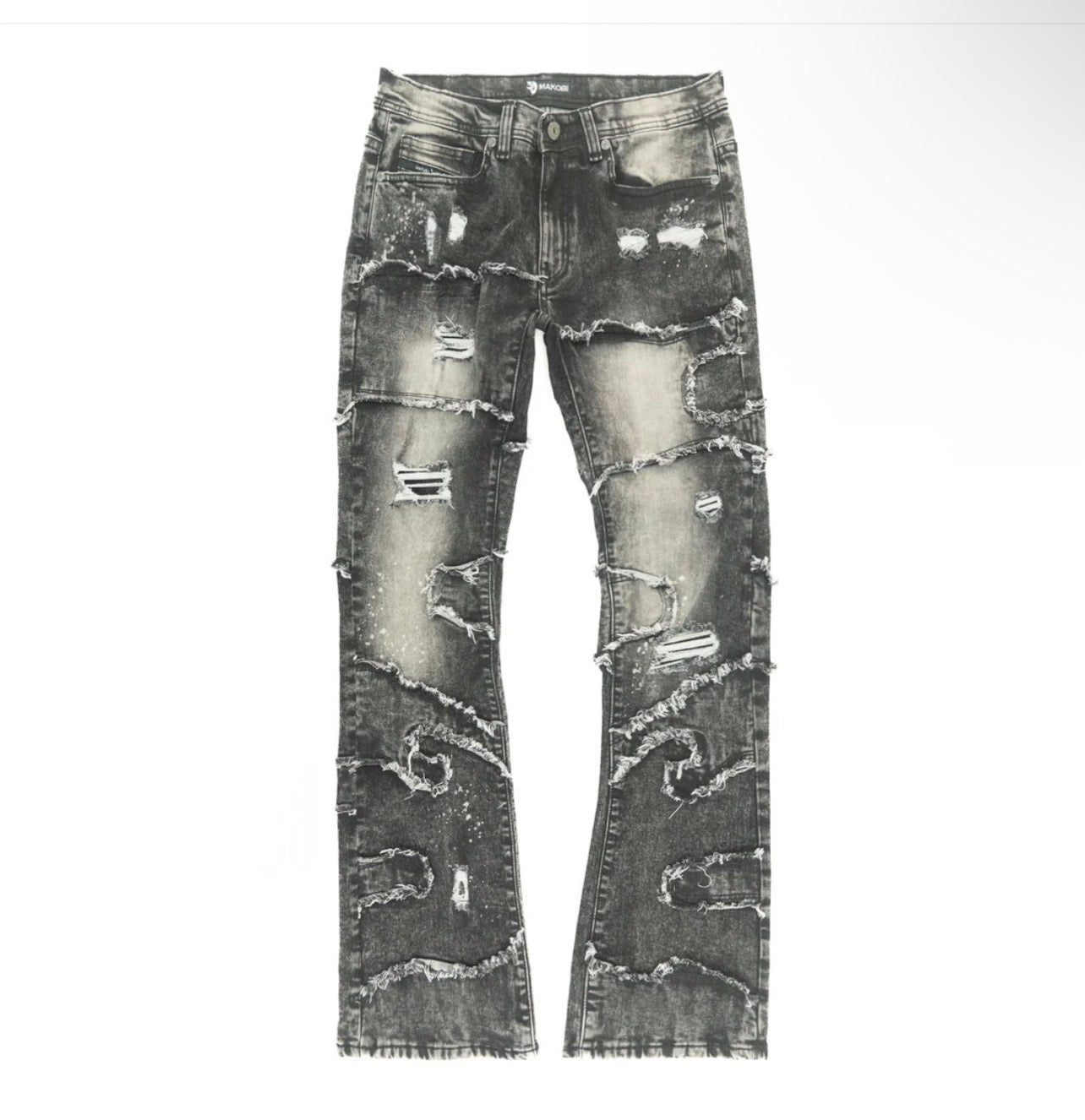 M1984 PASTONI STACKED JEANS - BLACK WASH