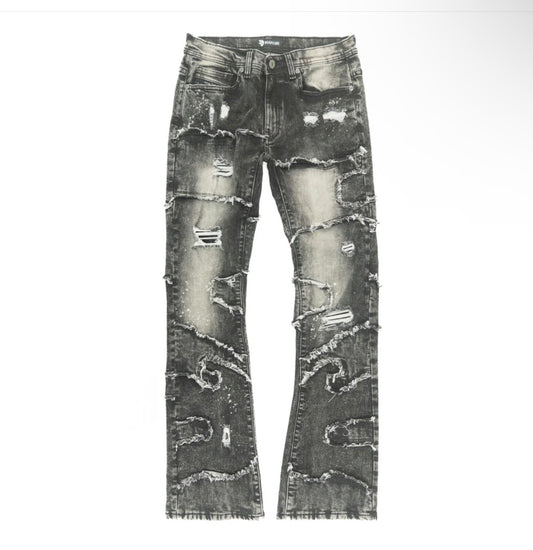 M1984 PASTONI STACKED JEANS - BLACK WASH