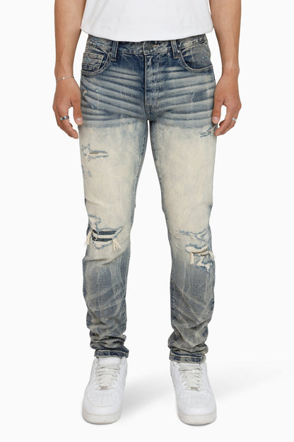 Vintage Washed Jeans - Hemsworth Blue