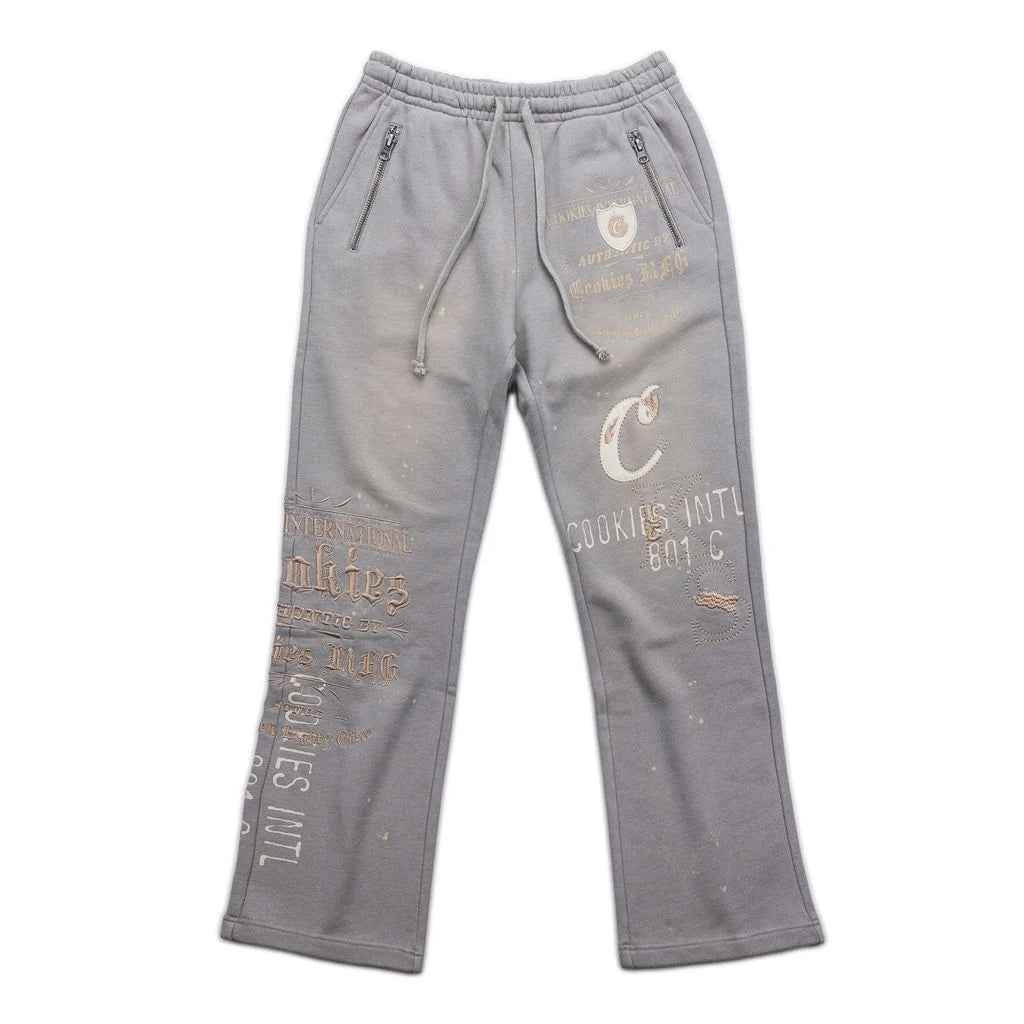 GOLD RUSH DISTRESSED AND SPLATTERED SWEATPANTS
