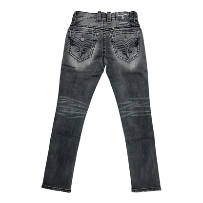 TED ALT STRAIGHT JEANS IN GREY BLACK