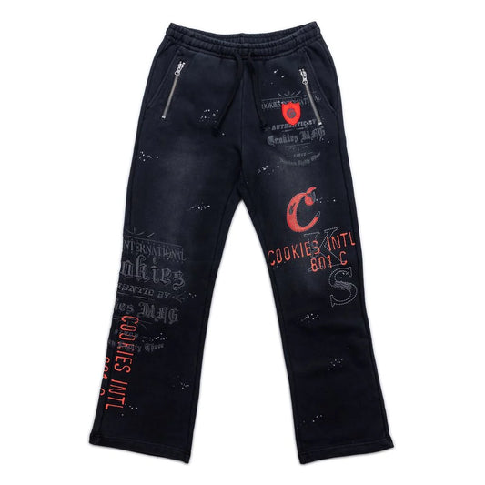 GOLD RUSH DISTRESSED AND SPLATTERED SWEATPANTS