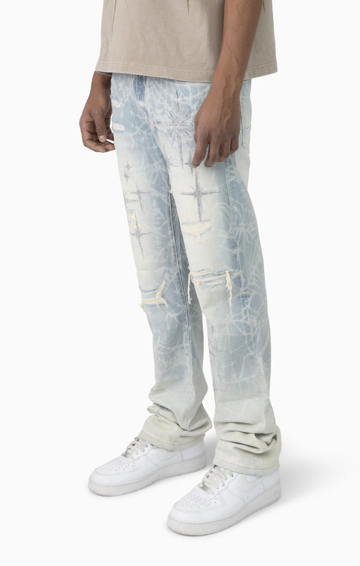 Smoke Rise 'Starry Smoke' Straight Fit Denim (Daisy Blue) JP26S426