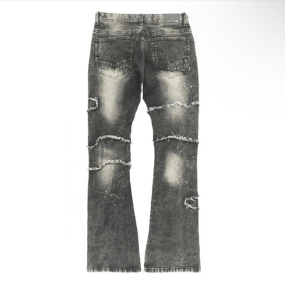 M1984 PASTONI STACKED JEANS - BLACK WASH
