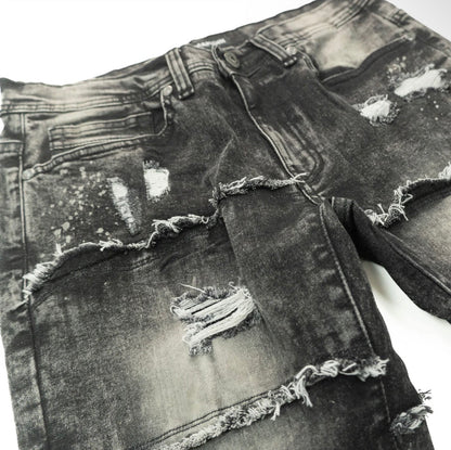 M1984 PASTONI STACKED JEANS - BLACK WASH