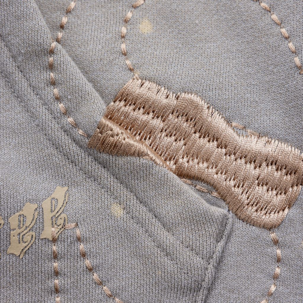 GOLD RUSH DISTRESSED AND SPLATTERED PULLOVER HOODIE