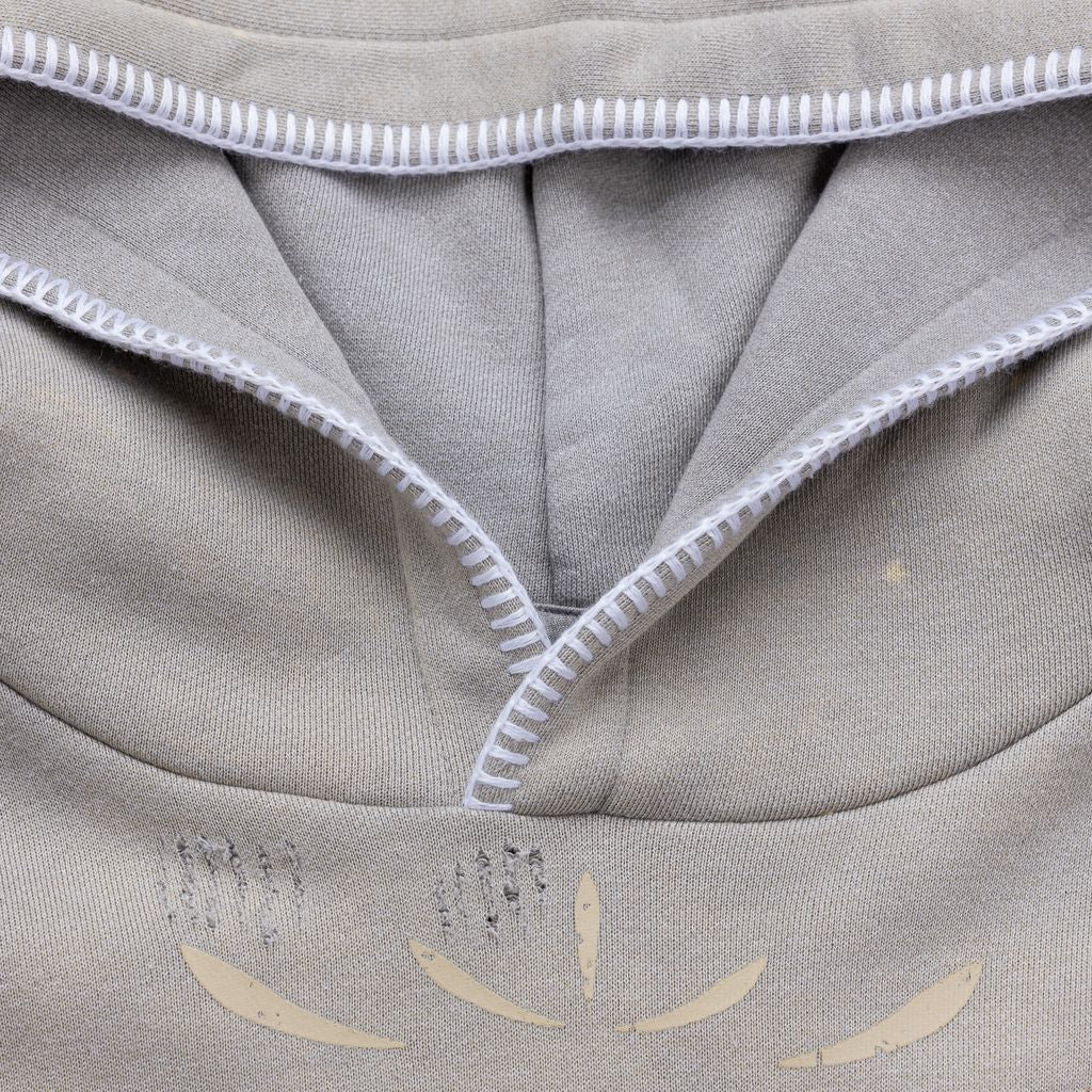 GOLD RUSH DISTRESSED AND SPLATTERED PULLOVER HOODIE