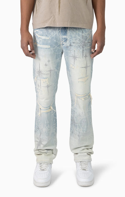 Smoke Rise 'Starry Smoke' Straight Fit Denim (Daisy Blue) JP26S426