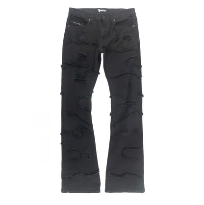 M1984 PASTONI STACKED JEANS - JET BLACK