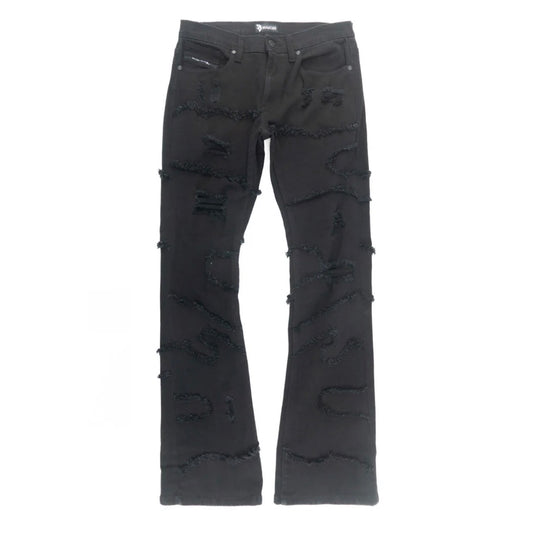 M1984 PASTONI STACKED JEANS - JET BLACK
