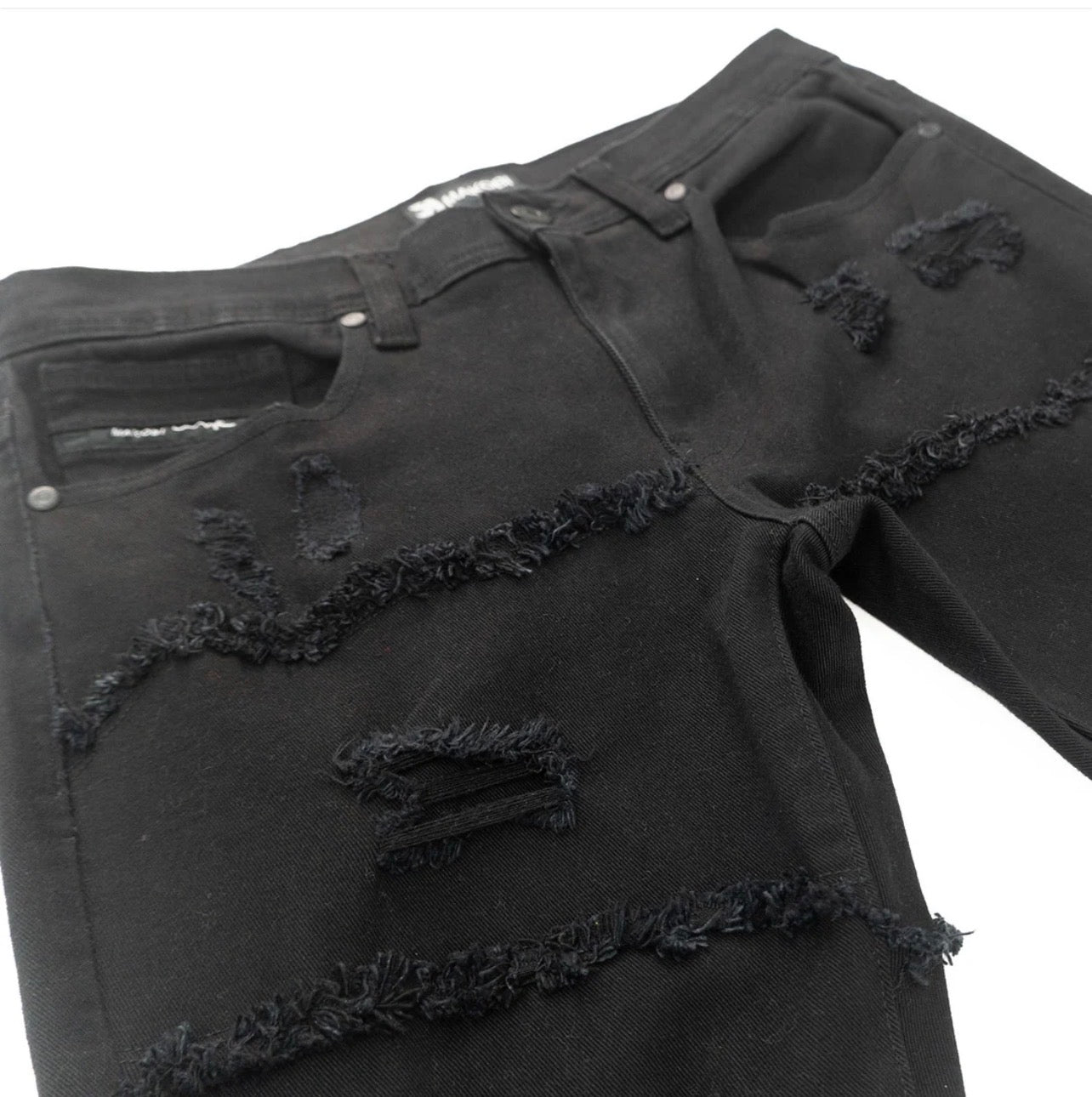 M1984 PASTONI STACKED JEANS - JET BLACK