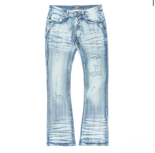 F1712 ALONO STACKED JEANS - LIGHT WASH