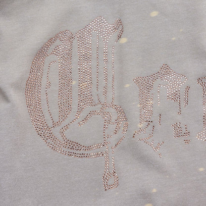 GOLD RUSH DISTRESSED AND SPLATTERED OVERSIZED KNIT