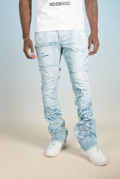 M1984 PASTONI STACKED JEANS - LIGHT WASH