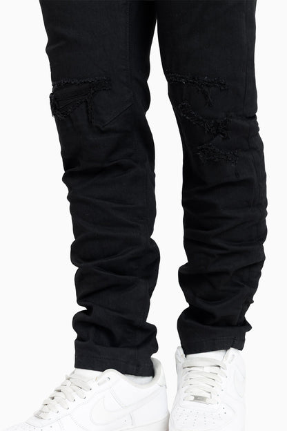 Vintage Washed Jeans - Pit Black