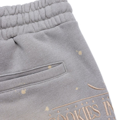 GOLD RUSH DISTRESSED AND SPLATTERED SWEATSHORTS