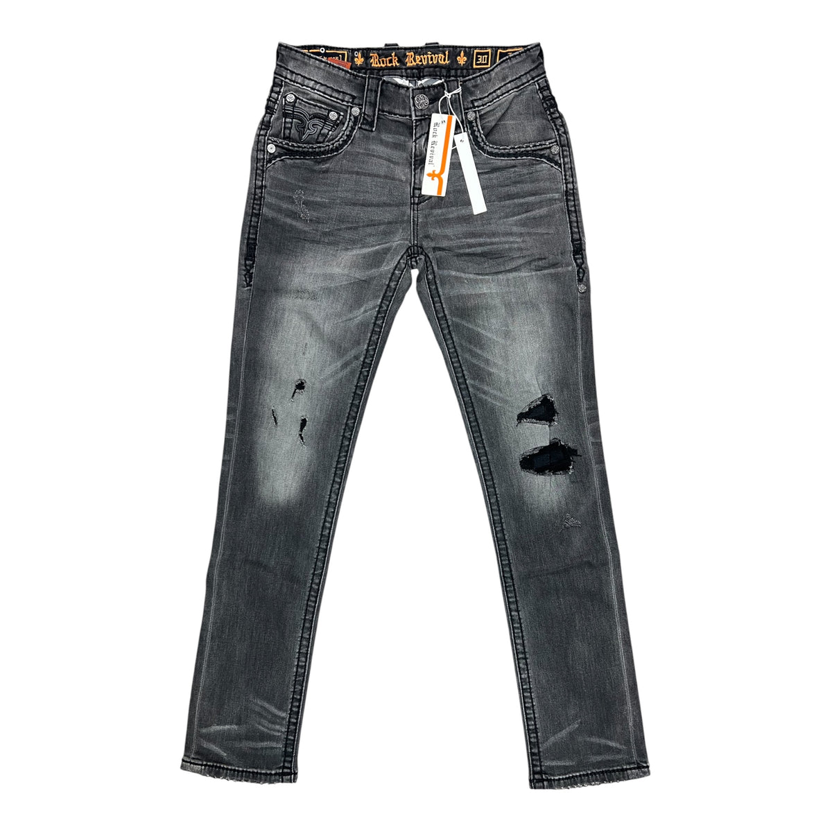 TED ALT STRAIGHT JEANS IN GREY BLACK