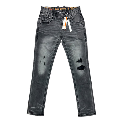 TED ALT STRAIGHT JEANS IN GREY BLACK