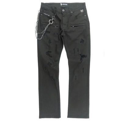 M1763 ADORNI CHAIN PANTS - JET BLACK
